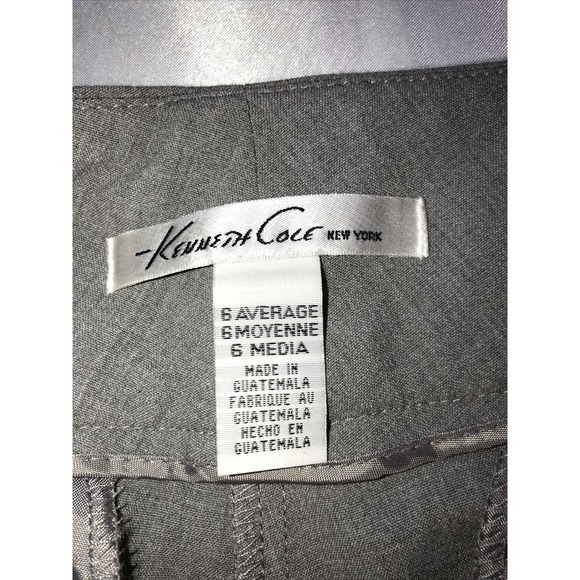 Kenneth Cole Pants Trouser Work Career Gray Straight Leg Womens Size 6 Average - Picture 6 of 13